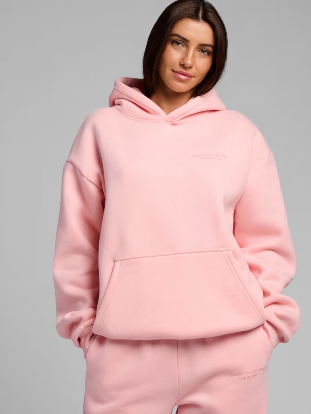 Comfrt Pastel Pink Pullover Hoodie